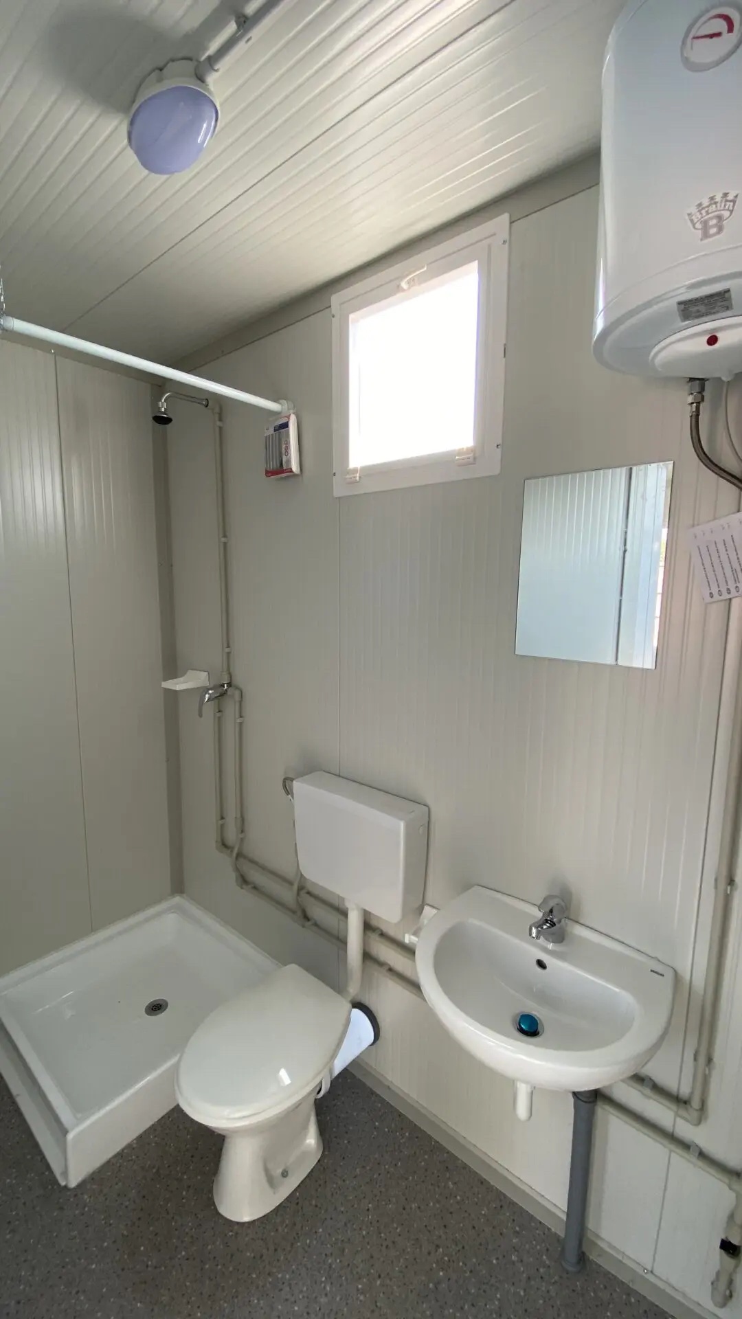 BOX PREFABBRICATO CON BAGNO WC, LAVABO E DOCCIA 3 METRI H 220 - immagine 6