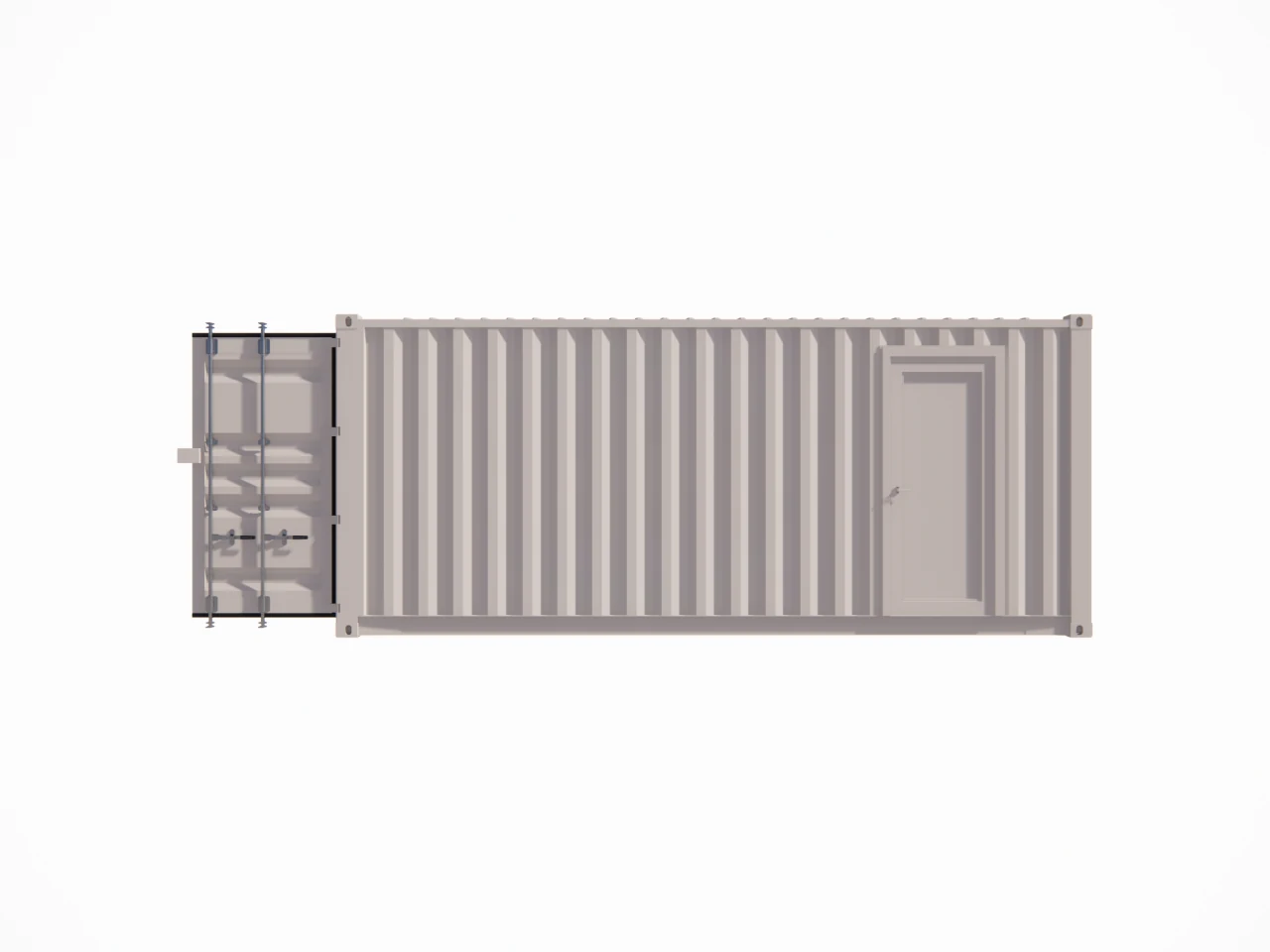 Ufficio ricavato da un container da 20 piedi con spazio di stoccaggio. - immagine 3