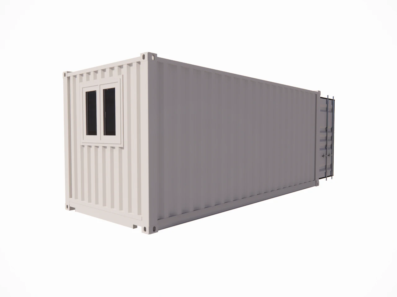 Ufficio ricavato da un container da 20 piedi con spazio di stoccaggio. - immagine 4