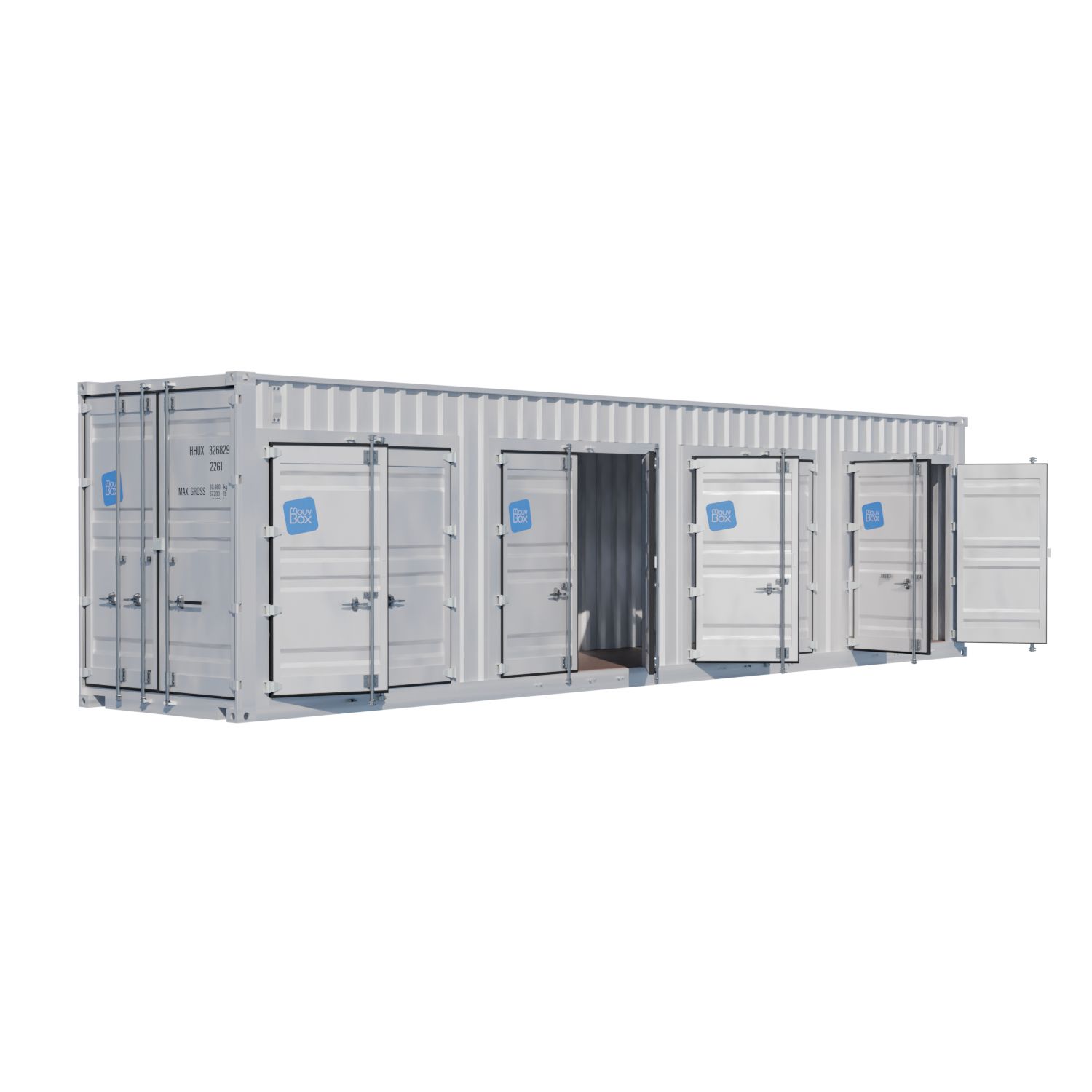 Container per spedizioni High Cube da 40 piedi a 4 casse, primo viaggio.