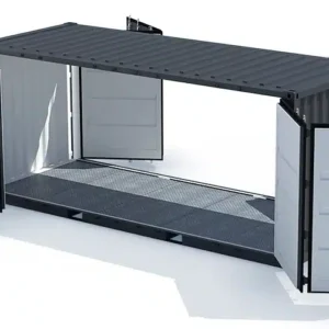Container aperto sui lati da 20 piedi