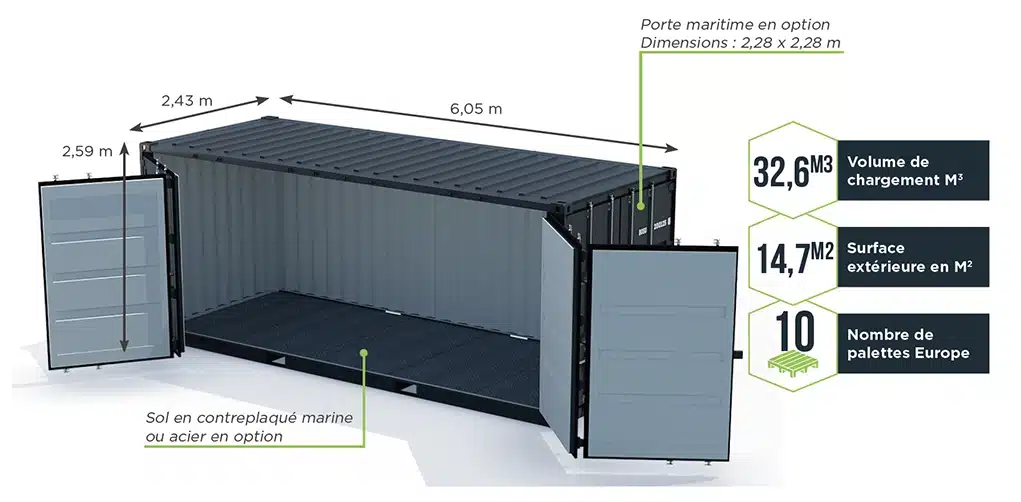 Contenitore di stoccaggio a cubo alto 20 piedi - immagine 4